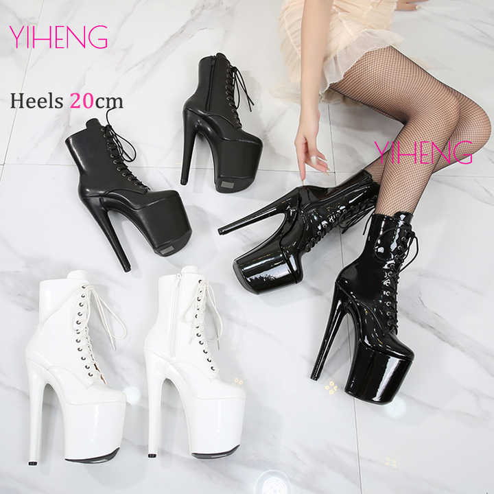 Sexy Fetish No Heels Platform Pole Dance Stripper Heels