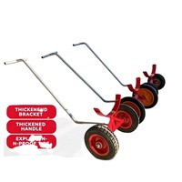 Déplaceur de tuyaux d'incendie portable avec fourches à design en arc et roues antidéflagrantes pour la logistique des entrepôts et des usines
