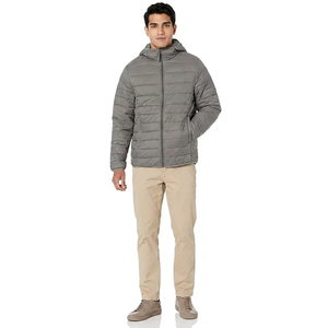 Stylish <b>Men's</b> Hooded Puffer <b>Jacket</b> for Winter 2026 Custom Design <b>Long</b> Outerwear Feather Puff Pocket Decoration New Coated - Product Image 1