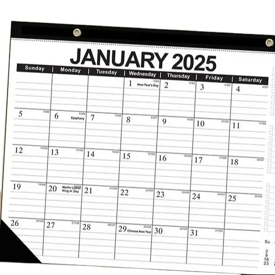 2024 personalizzabile calendari da parete verticali tradizionali Design di stampa di alta qualità con colori creativi