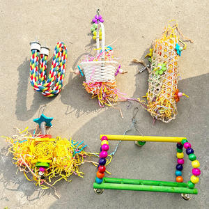 Jouets pour oiseaux, accessoires, balançoire, fil à tirer, jouet, ensemble <span class=keywords><strong>de</strong></span> 5 pièces, ensemble <span class=keywords><strong>de</strong></span> jouets pour oiseaux, morsure - Product Image 1