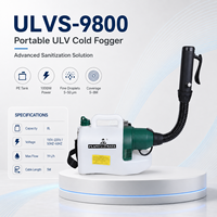 Machine de désinfection par nébulisation alimentée par batterie avec tuyau flexible et réservoir de 5 L, nébulisateur ULV portable à froid
