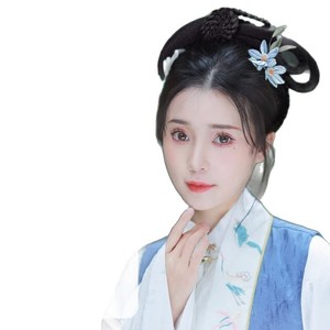 Diadema Hanfu con moño para el cabello, tocado completo, estilo trenzado clásico para mujer, accesorios de disfraz de la dinastía Ming - Product Image 5