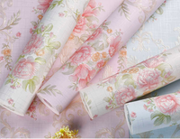 Papier peint autocollant romantique UDK à motifs floraux, 0,45*10m, amovible, roses, pour la décoration de chambre à coucher