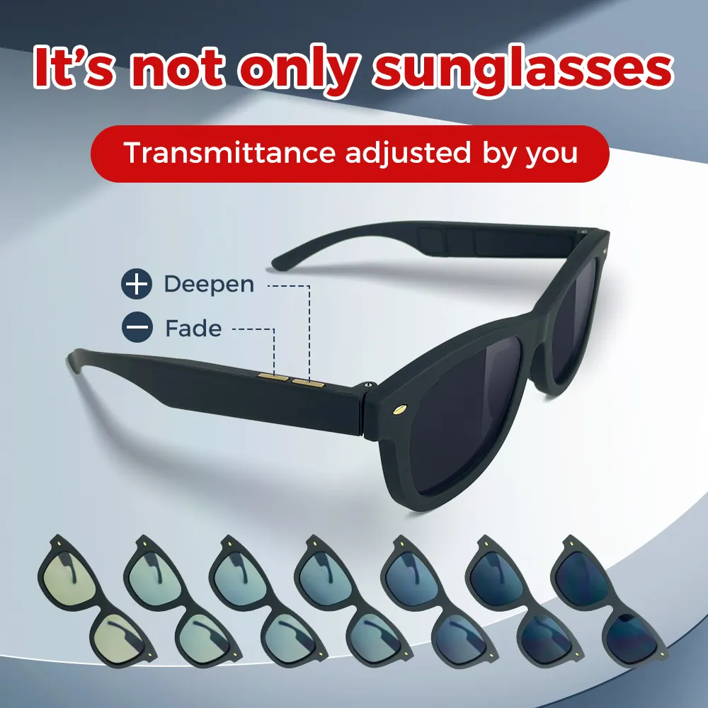 Electro Chromic Smart Glasses Passen Sie die Farbwechsel linse Digital Smart Sun glasses an