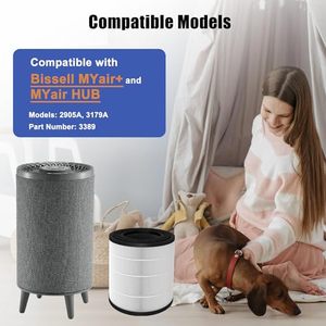 Filtro de Repuesto Compatible con el Purificador de Aire Bissell <span class=keywords><strong>MYair</strong></span> Pro 3139A, Pieza 3069, Filtro HEPA H13 con Carbón Activado - Product Image 6
