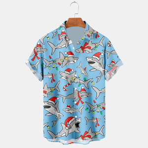 <span class=keywords><strong>Camicie</strong></span> stampate a sublimazione di natale dei cartoni animati per <span class=keywords><strong>uomo</strong></span> estive a manica corta abbigliamento Casual per le vacanze <span class=keywords><strong>camicie</strong></span> da <span class=keywords><strong>uomo</strong></span> oversize - Product Image 2