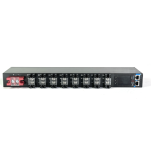 PDU phân phối điện đơn vị, 8-Port DC thông minh PDU với khối thiết bị đầu cuối, 12V/24V/48V/400V, Modbus, mqtt, Telnet - Product Image 1