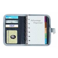 Couverture de carnet de voyage rechargeable en cuir PU A5 avec reliure à 7 anneaux