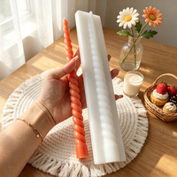 J10-592 Fabricante Chino, Molde de Silicona Personalizado para Velas Cónicas 3D, Molde para Velas Largas de Mesa, Compatible con Muestras de Dibujo