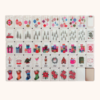 Tuiles de Mahjong Américaines de Noël en Acrylique de Luxe, 160 Pièces avec Tapis, Motif Casse-Noisette, Cadeau, Ornement, Personnalisation OEM/ODM