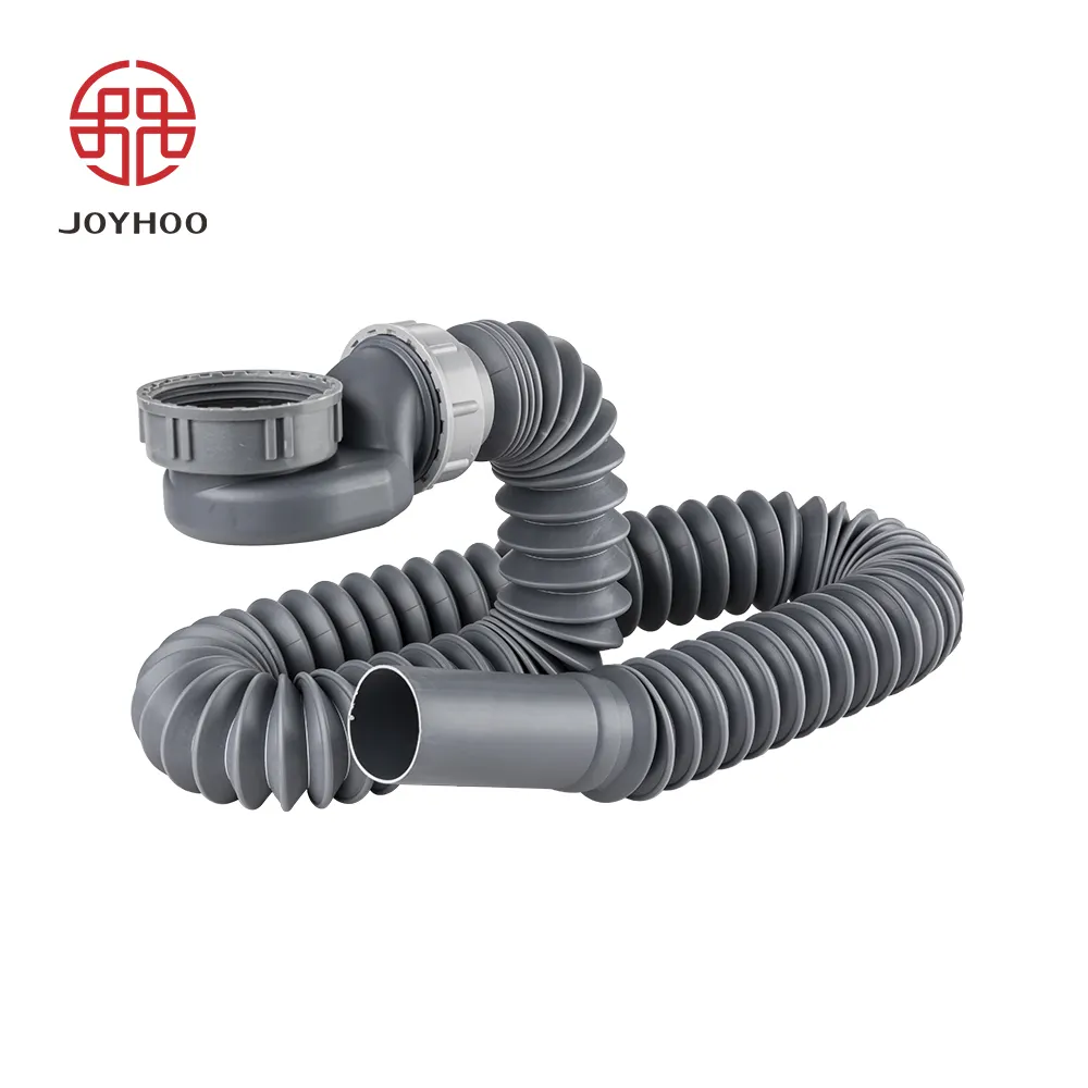 JOYHOO-Escurridor de residuos flexible de plástico, tubo telescópico para lavabo, tubo de drenaje, cartón, baño gris, máquina coladora moderna