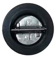 Fabricant de vannes ZG, vanne à clapet double en fonte ductile ANSI Classe 150 DIN BS PN16, type Wafer, corps recouvert d'EPDM