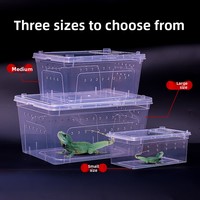 Boîte d'élevage de reptiles, cage pour animaux de compagnie, aquarium pour tortues, boîte pour bébés vers à soie, araignées, grenouilles cornées, boîte pour Triceraetodon, boîte pour lézards et escargots