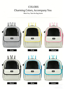 Bolso de Transporte para Gatos, Transpirable y Portátil, con Gran Espacio Ventilado, para Paseos al Aire Libre, Viajes y Visitas al Veterinario - Product Image 4