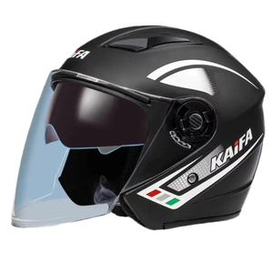 Medio casco Retro certificado ECE resistente a los rayos UV suave y cómodo Jet Riding cascos para hombre mujer a prueba de viento a prueba de lluvia para montar - Product Image 1