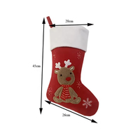 Meilleur prix festif rouge bonbons sacs-cadeaux décoration de vacances de Noël pour enfants 18 pouces renard et wapiti dessin animé bas de Noël