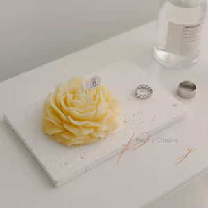 Handgemachte Kreative Mehrfarbige Pfingstrosenförmige Sojawachs-Kerze 90g Rauchfreie Duftkerze Umweltfreundliche Heimdekoration & Geschenk - Product Image 4