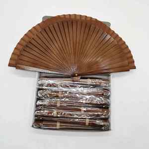Ventilador de Mano Plegable de Madera de Alta Calidad de 23 cm, Decoración Grabada en Español y Chino, para Colgar en la Pared, para Eventos, Bodas, Regalos - Product Image 6