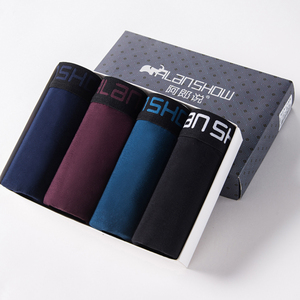 Slip Boxer da uomo Design tridimensionale intimo traspirante intimo morbido Boxer per uomo tinta unita stampato a maglia - Product Image 4