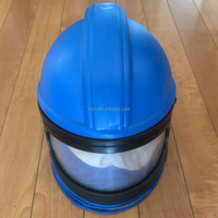 Casque de sableuse Casque de sablage à alimentation d'air sûre avec protecteur de capot de sablage de protection d'épaule pour le sablage équipé w