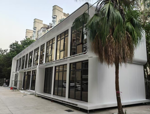 ที่เก็บของแบบถอดได้2ชั้นสำนักงานโมดูลาร์พร้อมผนังกระจกสวนอุตสาหกรรม - Product Image 4