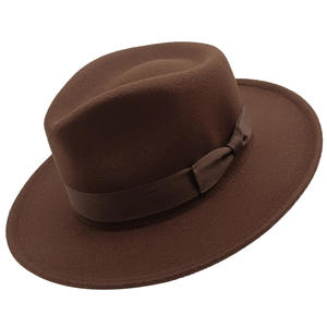 <span class=keywords><strong>Chapeau</strong></span> Fedora unisexe pour hommes et femmes, à large bord, déchirure, haut tombant, <span class=keywords><strong>chapeau</strong></span> <span class=keywords><strong>Borsalino</strong></span> Trilby pour fête, style de caractère - Product Image 1