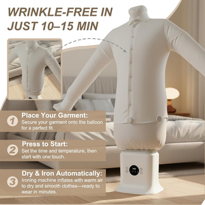 Machine à sécher les vêtements gonflable, sécheuse à air chaud automatique pour chemises, pantalons et robes, mini fer à repasser gonflable - Product Image 4