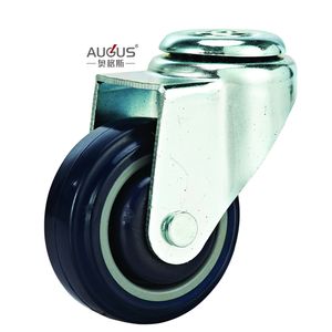 AUGUS Hot <span class=keywords><strong>Sales</strong></span> Schwenkbar PU TPR Rollen wagen Räder Kinderwagen Rollen Einkaufs wagen Rad - Product Image 4