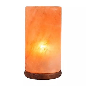 Lampe de sel de l'Himalaya ronde polie en pierre naturelle, style moderne, décoration d'intérieur, éclairage d'ambiance, accent de table - Grande Vente - Product Image 2