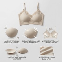 Soutien-gorge en dentelle personnalisable de luxe pour le quotidien, avec bretelles scintillantes, sans couture, respirant, bralette en gelée pour femme de bureau