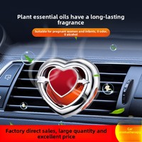 Nouveau style diffuseur d'arômes en verre argenté en forme de cœur pour grille d'aération de voiture avec parfum longue durée