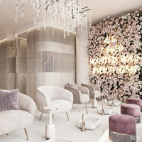 Conjunto de Sofás Escandinavos para Salón, con Bañera para Pies, Decoración de Interiores, Diseño Nórdico Creativo, para Recepción, Salón de Belleza