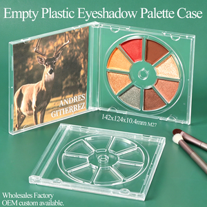 SUNSHING Empty <b>Plastic</b> Eyeshadow Palette Case Makeup Palette <b>Container</b> Acrylic Artist Paint Palette Cases Pigment Storage Box - Product Image 1