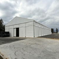 Tente d'entrepôt à structure renforcée, imperméable, pour stockage industriel extérieur