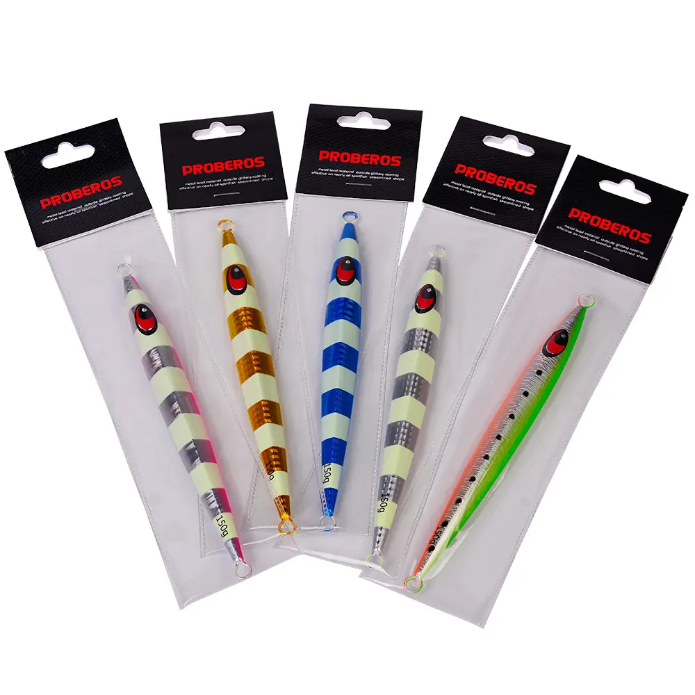 Balıkçılık lures rektör Metal Jigs 150g 200g 250g yavaş Pitch jig cazibesi ile Glow Zebra kurşun balık Metal yavaş jig