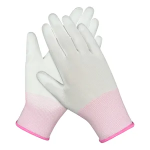 PU-beschichtete Handschuhe Wasserdichte Thermo handschuhe Palm Safe Working Men Frauen Leder handschuhe Mitten
