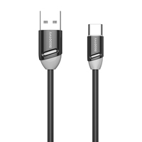 Cable USB Tipo-C de Carga Rápida 5A, 1M, Conector Giratorio de 180 Grados, Cable de Datos de Silicona para Carga de Teléfono Móvil