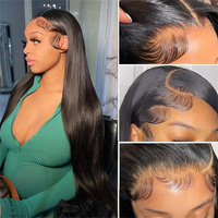 Perruque de cheveux humains lisses à bas prix Fournisseur de gros cheveux vietnamiens bruts Perruques Lace Front pré-plumées Perruques Lace Frontal Hd transparentes