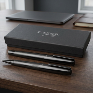 Set Regalo di Penne Nere Lucide di Lusso per Coppie - Penne per Scrittura e Stile - Product Image 2
