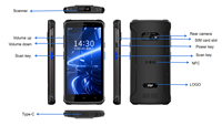 Ordinateur mobile PDA industriel YGF F20, taille compacte 158x76x13.7mm, système d'exploitation Android 13.0 GMS 4G LTE, 8 Go 128 Go