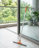 Raclette de nettoyage OEM pour toilettes, sols et fenêtres, avec manche télescopique en fer |   Écologique |   Vente en gros, MOQ 200 ensembles, directement de l'usine