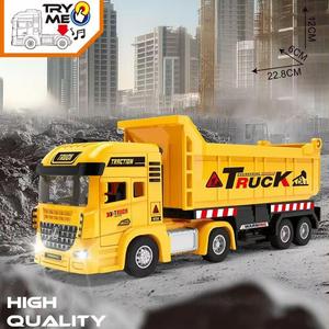 Ensemble de jouets de camion de construction HTL, véhicule d'ingénierie à friction avec lumière et musique, portes ouvrantes, cadeau éducatif pour garçons - Product Image 4