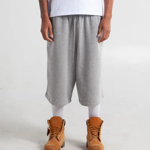 New Trendy OEM Custom Dtg Printed <strong>Three</strong> <strong>Quarters</strong> 3/4 Baggy Track <strong>Pants</strong> Men's Distressed Vintage Acid Wash Sweat Short <strong>Pants</strong> Men - Product Image 1