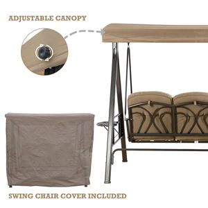 Tslin Hoge Kwaliteit Hangende Schommel Stoel Met Kussen Ijzeren Stand Tuin Patio Park Hotel Home Gebruik Buitenshuis - Product Image 3