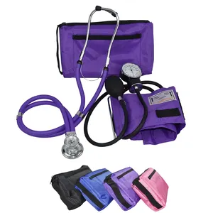 HUAAN Tensiometro medis, Monitor tekanan darah Manual lengan atas Aneroid With dengan Sprague stetoskop