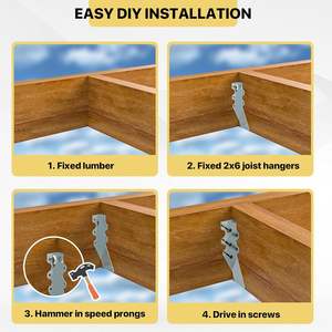 Connecteurs de cadre en bois métallique, supports en acier pour poutres en bois, supports de <span class=keywords><strong>poutre</strong></span> en bois - Product Image 2