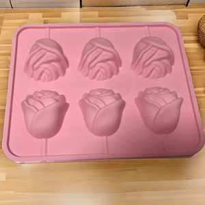 Rose <strong>Cheese</strong> Stick Eco-Friendly Disposable Silicone Mold for Cake Decorating Valentine's Day Lollipops and Chocolates Baking Tool - Product Image 4