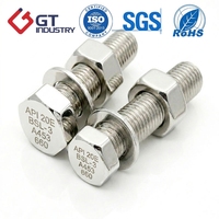 API 20E BSL2 ASTM A453 Gr660 Baut Hex ASME B18.2.1 A286 1/2" hingga 2" UNC Petrochem 650 ° C Gunakan