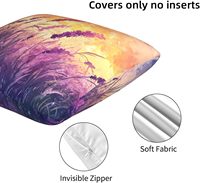 Bunga Modern Sky Set sarung bantal persegi 18x18 2 untuk dekorasi rumah ritsleting 100% poliester untuk Sofa kamar tidur ruang tamu